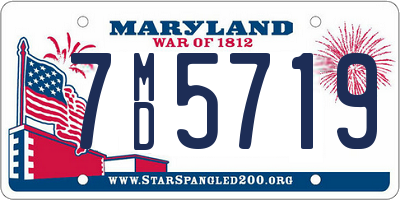 MD license plate 7MD5719