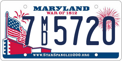 MD license plate 7MD5720