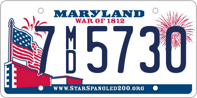 MD license plate 7MD5730