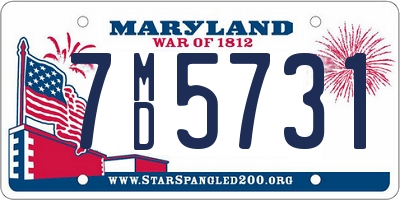 MD license plate 7MD5731