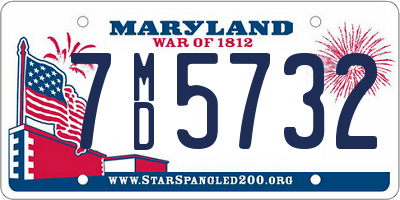 MD license plate 7MD5732