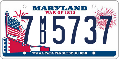 MD license plate 7MD5737
