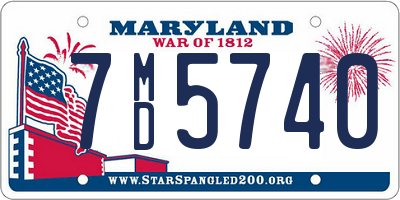 MD license plate 7MD5740
