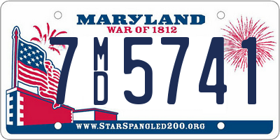 MD license plate 7MD5741