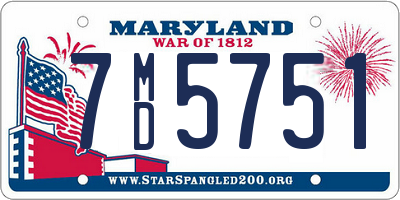 MD license plate 7MD5751