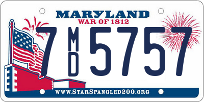 MD license plate 7MD5757