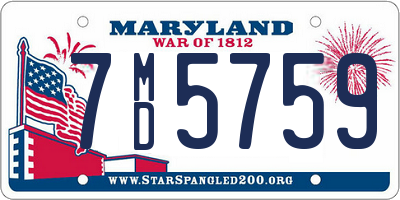 MD license plate 7MD5759