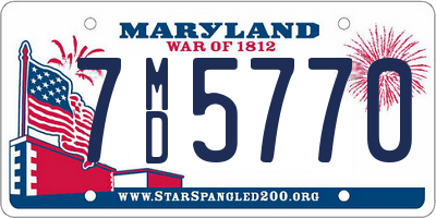 MD license plate 7MD5770