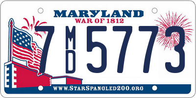 MD license plate 7MD5773