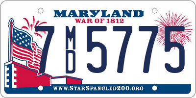 MD license plate 7MD5775