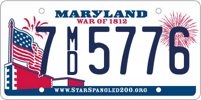 MD license plate 7MD5776