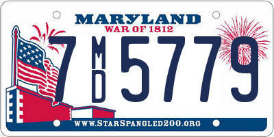 MD license plate 7MD5779