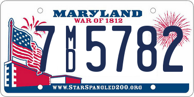 MD license plate 7MD5782