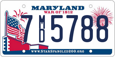 MD license plate 7MD5788