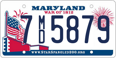 MD license plate 7MD5879