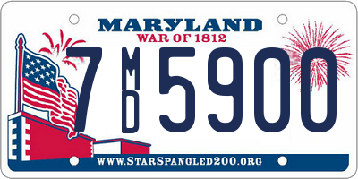 MD license plate 7MD5900