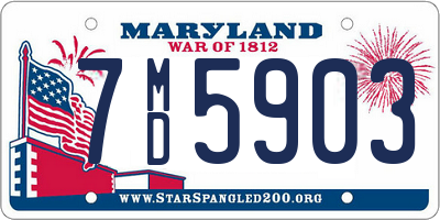 MD license plate 7MD5903