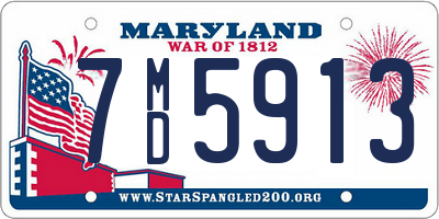 MD license plate 7MD5913