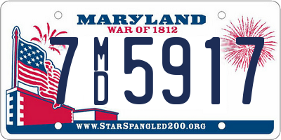 MD license plate 7MD5917