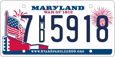 MD license plate 7MD5918