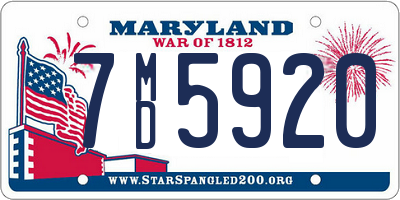 MD license plate 7MD5920