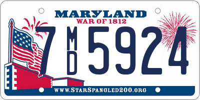 MD license plate 7MD5924