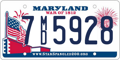MD license plate 7MD5928