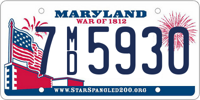 MD license plate 7MD5930
