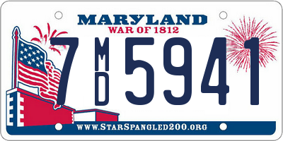 MD license plate 7MD5941