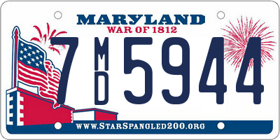 MD license plate 7MD5944