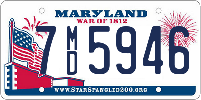 MD license plate 7MD5946