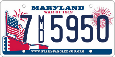 MD license plate 7MD5950