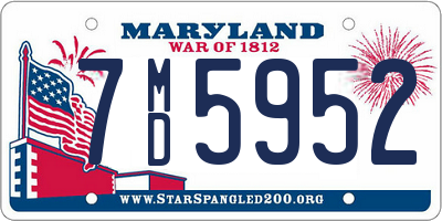 MD license plate 7MD5952