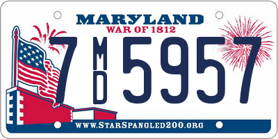 MD license plate 7MD5957