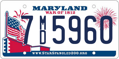 MD license plate 7MD5960