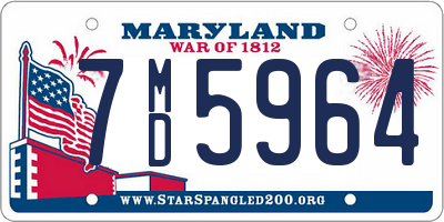 MD license plate 7MD5964