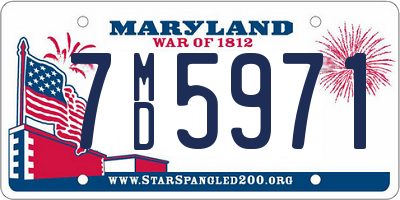 MD license plate 7MD5971