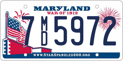 MD license plate 7MD5972