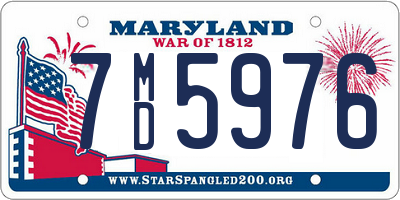 MD license plate 7MD5976