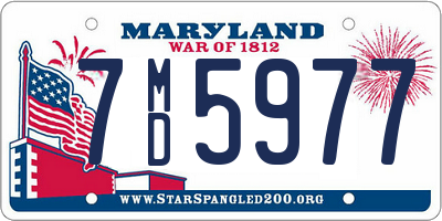 MD license plate 7MD5977