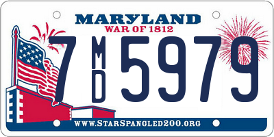 MD license plate 7MD5979