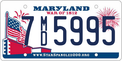 MD license plate 7MD5995