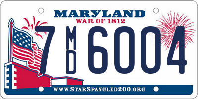 MD license plate 7MD6004