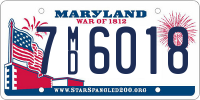 MD license plate 7MD6018