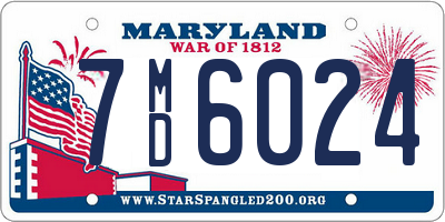 MD license plate 7MD6024