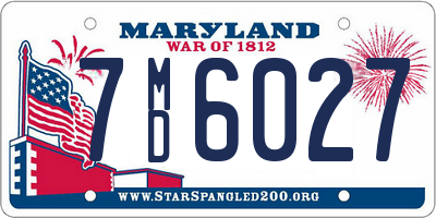 MD license plate 7MD6027