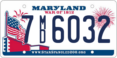 MD license plate 7MD6032