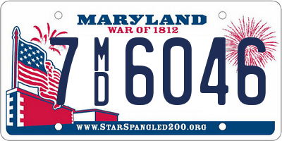 MD license plate 7MD6046