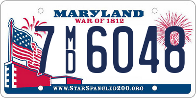 MD license plate 7MD6048