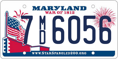 MD license plate 7MD6056